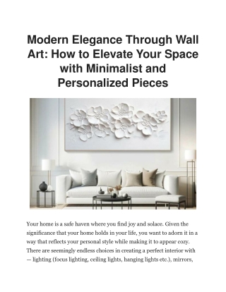 Home Decor Items Kelor Art