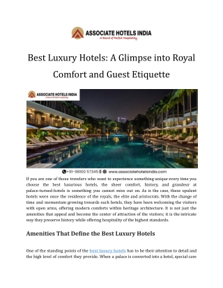 Best Luxury Hotels_ A Glimpse into Royal Comfort and Guest Etiquette