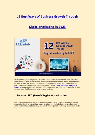 12 Best Ways of Business Growth Through Digital Marketing in 2025