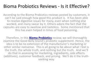 Bioma Probiotics Reviews - Does It Improve Gut Health?