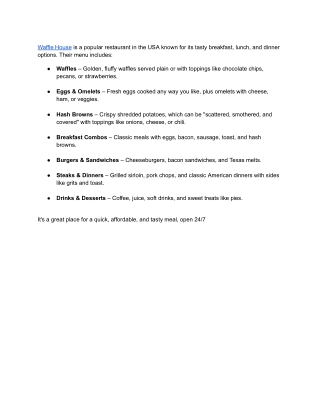 Waffle House pdf