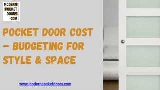 Pocket Door Cost – Budgeting for Style & Space