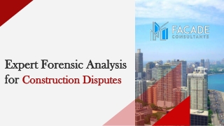 Expert Forensic Analysis for Construction Disputes