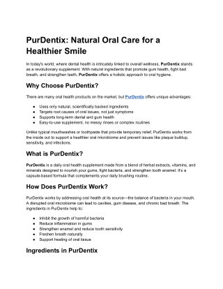 PurDentix is a high-quality pet supplement