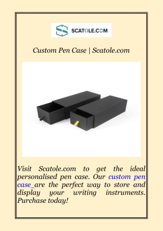 Custom Pen Case | Scatole.com