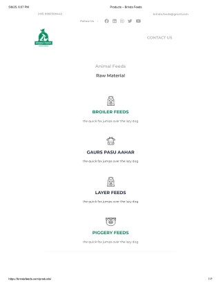 Products – Brinda Feeds