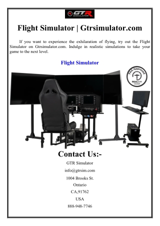 Flight Simulator | Gtrsimulator.com