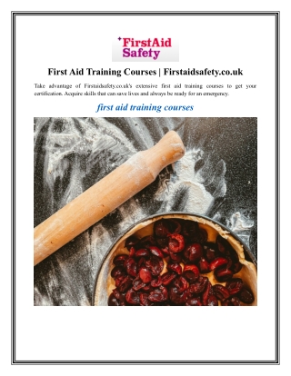 First Aid Training Courses Firstaidsafety.co.uk