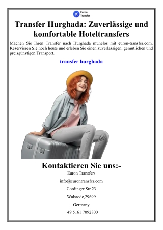 Transfer Hurghada: Zuverlässige und komfortable Hoteltransfers