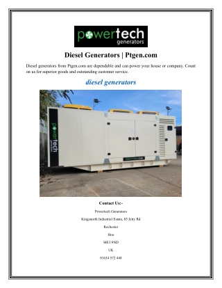 Diesel Generators  Ptgen.com