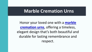 Marble Cremation Urns
