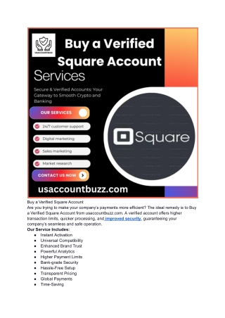 Best Deals to Buy a Verified Square Account Online 2025