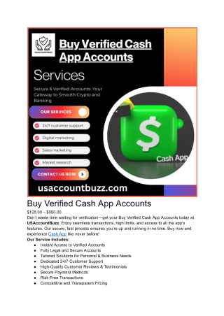 Best Deals to Buy Verified Cash App Accounts Online 2025