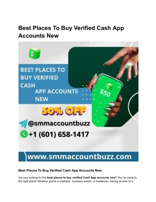 Best Places To Buy Verified Cash App Accounts New