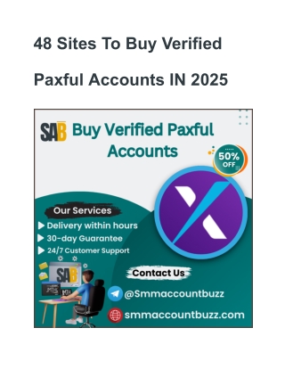 48 Sites To Buy Verified Paxful Accounts IN 2025