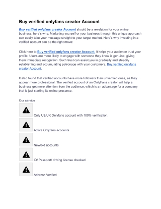 Where can I safely Buy verified onlyfans creator Account_