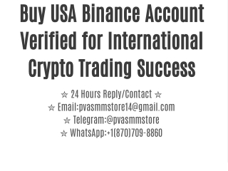 Buy USA Binance Account Verified for International Crypto Trading Success