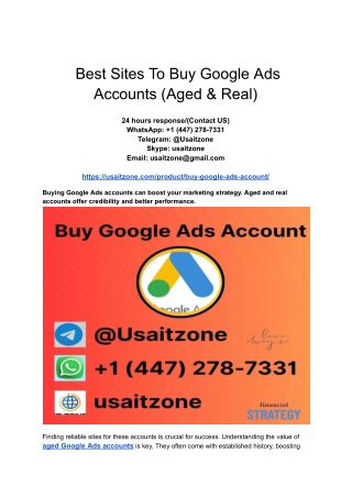 Best Sites To Buy Google Ads Accounts (Aged & Real)