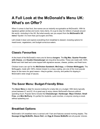 PDF McDonald’s Menu UK_ What’s on Offer