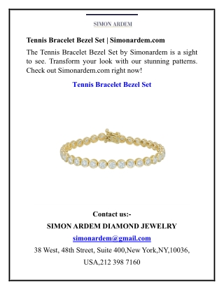 Tennis Bracelet Bezel Set Simonardem.com