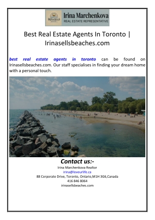 Best Real Estate Agents In Toronto | Irinasellsbeaches.com