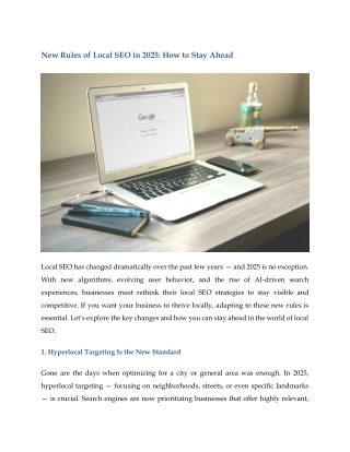 New Rules of Local SEO in 2025: How to Stay Ahead