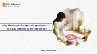 Why Montessori Materials are Essential for Early Childhood Development