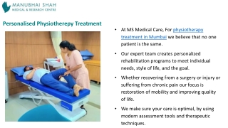 Your Path to Recovery Starts Here – Physiotherapy Mumbai Experts at MS Medical