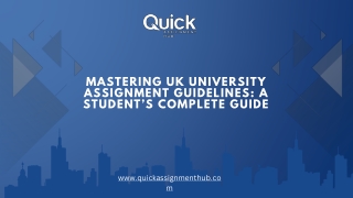 UK University Assignment Guidelines