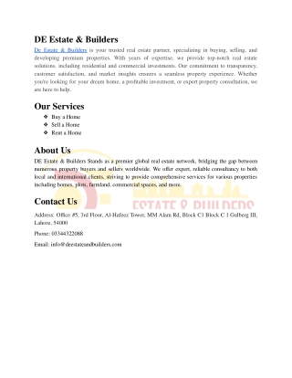 DE Estate & Builders PDF