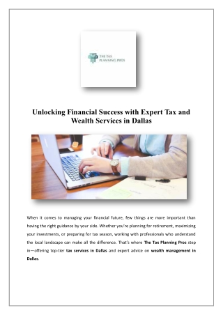 CPA In Plano Texas | The Tax Planning Pros
