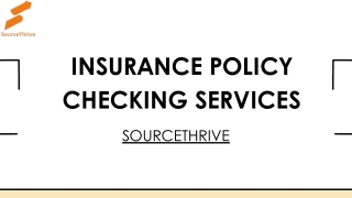 Insurance Policy Checking Services | SourceThrive