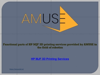 Functional parts of HP MJF 3D printing services provided by AMUSE in the field of robotics
