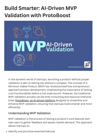 Build Smarter AI-Driven MVP Validation with ProtoBoost