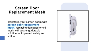 Screen Door Replacement Mesh
