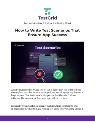 How to Write Test Scenarios That Ensure App Success