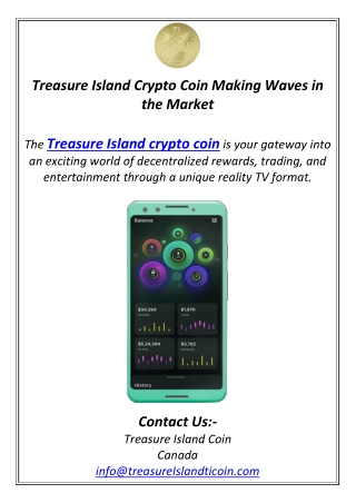 Treasure Island Crypto Coin Making Waves in the Market