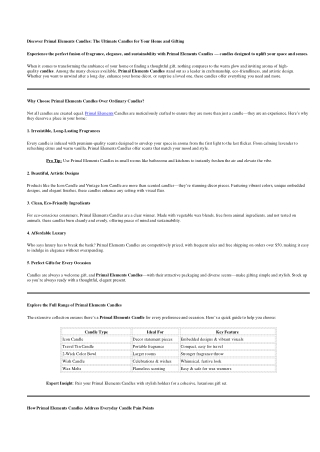 Primal Elements - Candles