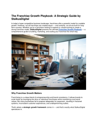 Franchise Growth Playbook