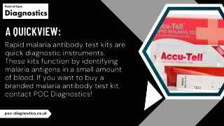 Branded & Effective Malaria Antibody Test Kit Solution