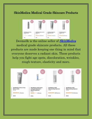 SkinMedica Skincare Products, dermsilk