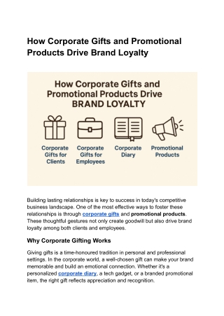 How Corporate Gifts and Promotional Products Drive Brand Loyalty (2)