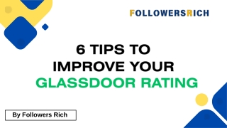 6 Tips to improve your glassdoor ratings