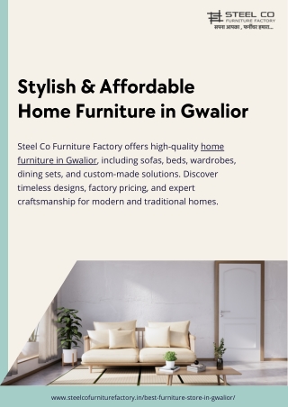 Stylish & Affordable Home Furniture in Gwalior
