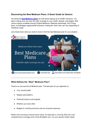 Affordable Medicare Insurance Plans in Maple Valley