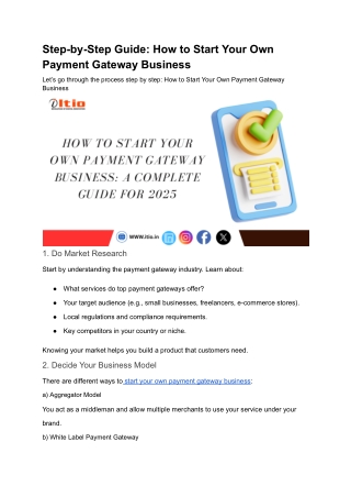 Step-by-Step Guide_ How to Start Your Own Payment Gateway Business