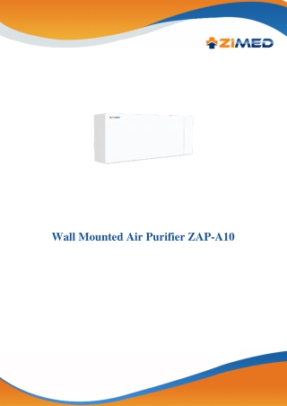 Wall Mounted Air Purifier ZAP-A10