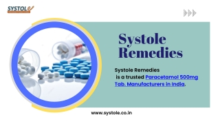 Paracetamol 500mg Tab. Manufacturers in India