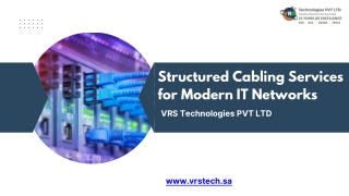 Structured Cabling Services for Modern IT Networks