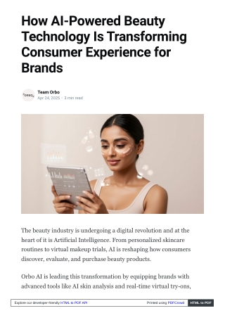 Transform Your Beauty Experience with AI & AR Solutions